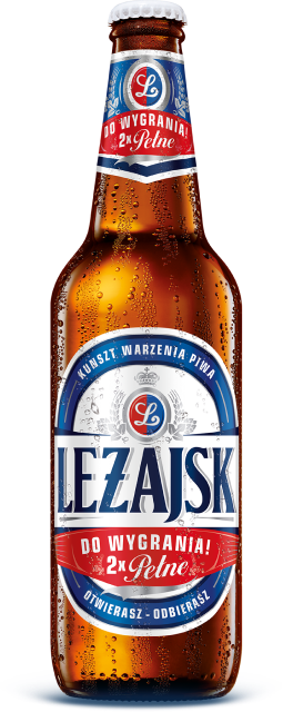 Obrazek przedstawia butelkę piwa leżajsk