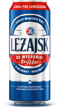 Obrazek przedstawia puszkę piwa leżajsk